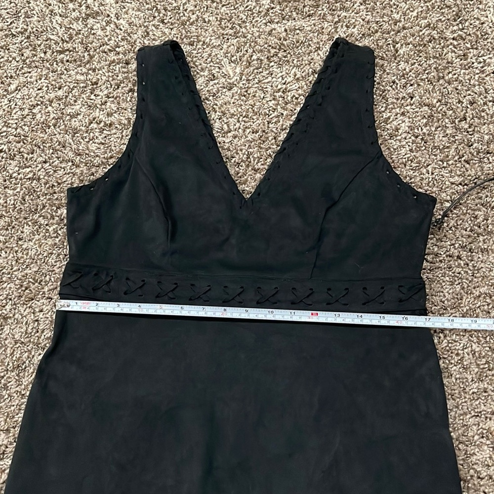 Idyllwind Black V-Neck Fringe Mini Dress - Picture 11 of 13